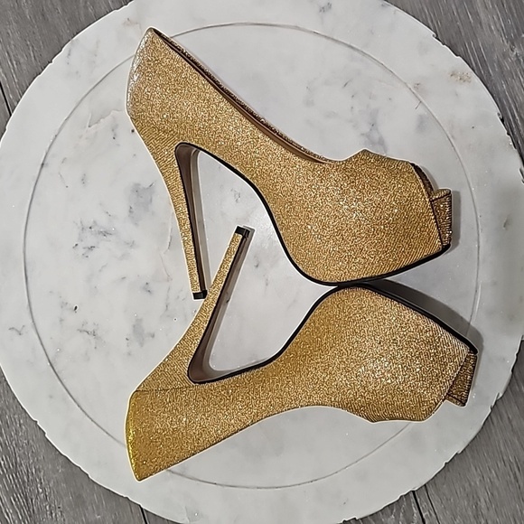 OCHENTA Women's Peep Toe Heels Platform Pumps Size 9.5 - Picture 9 of 13